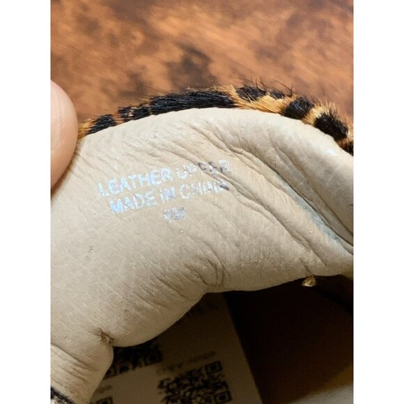 J/Slides Brown Cheetah Animal Print Dyed Hair Slip On Flats, Size 9 - Picture 9 of 9